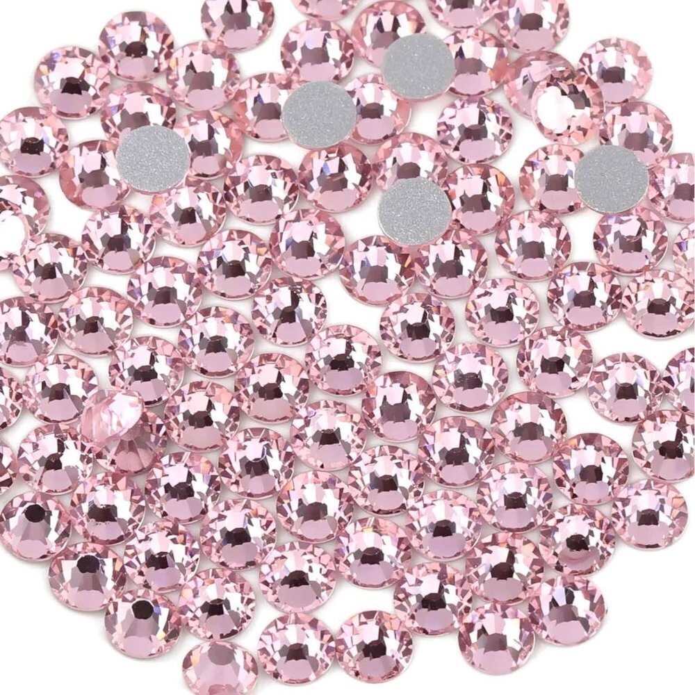 Flat Back Crystal Rhinestones Round Gems  Light Pink 2.7-2.8mm - 1440pcs